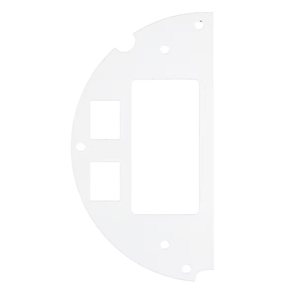 Recessed 6" Series, Sub Plate, 50% Left Side, (1) Style Line® Decorator Opening, (2) Hubbell Keystone Openings, Hubbell Wiring Device-Kellems, Mfr#: S1R6SPE