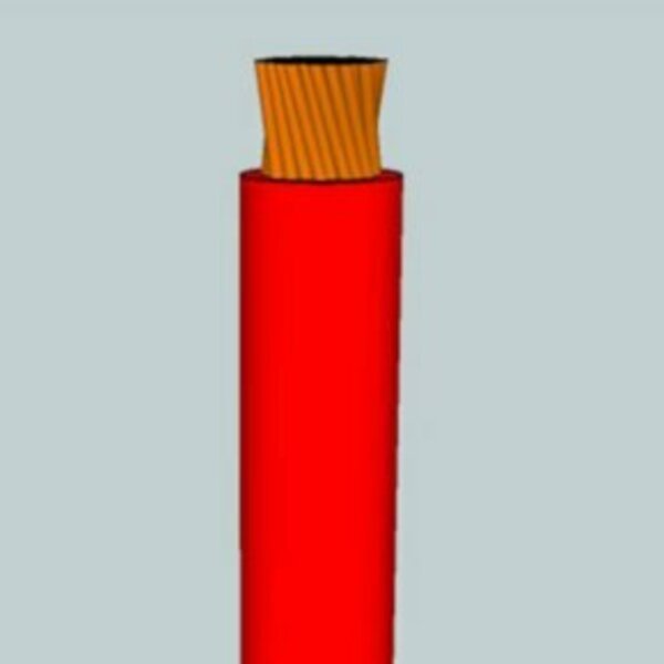 STX Battery Cable, 4 AWG, 1C, Unshielded, 60V, XLPE Insulated, Red, Sold by the FT, Southwire, Mfr#: F040131218