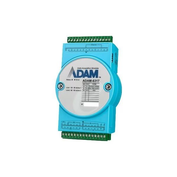 8AI/11DI/10DO IoT Modbus/OPC UA Ethernet Remote I/O, Advantech Manufacturing, Mfr#: ADAM-6317-A1