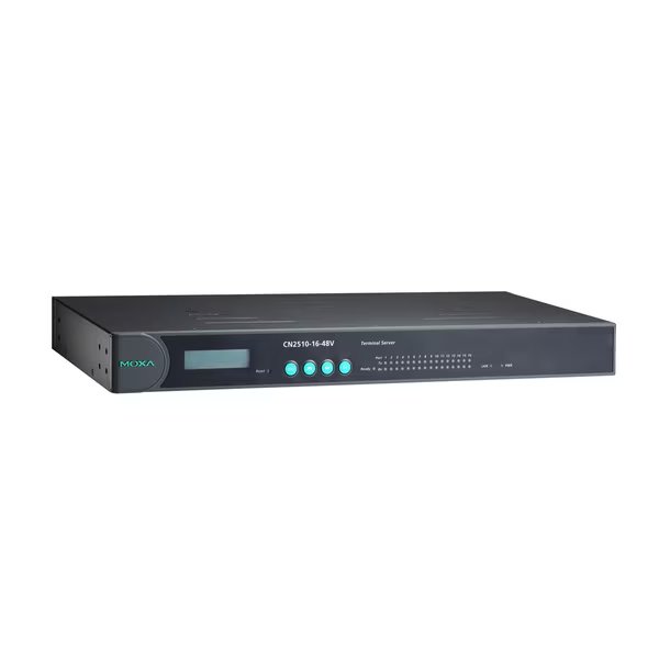 16Prt Terminal Srvr, Single 10/100M Eth, Rs-232, Rj-45 8Pin, Cn2510-16-48V, Moxa, Mfr#: CN2510-16-48V
