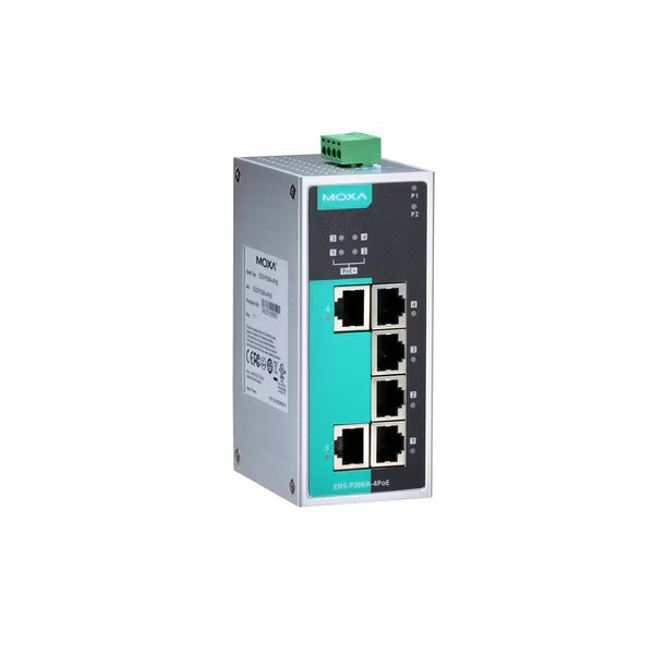 Unmgd Poe Eth. Swtch W/ 4 Poe 10/100Baset(X)Ports, Eds-P206A-4Poe, Moxa, Mfr#: EDS-P206A-4PoE