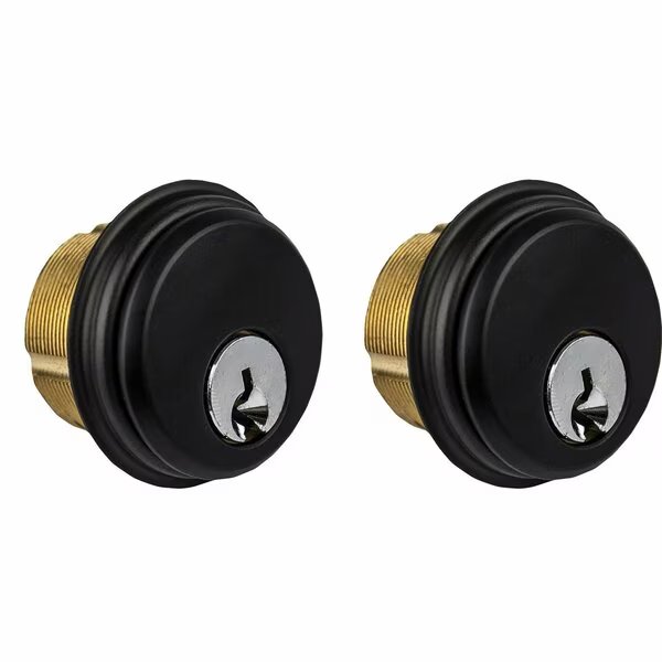 1-5/32 in. Brass Keyed Alike Double Cylinder Mortise Lock for Adams Rite Type Storefront Door in Duronodic, Global Door Controls, Mfr#: TH1100-BCX2DU