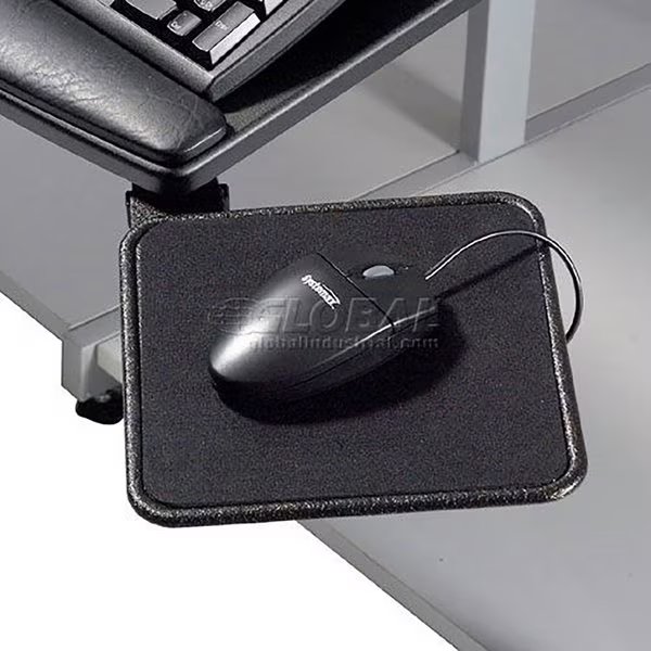 360 Degree Rotating Mouse Tray, 8 x 8, Black, Global Industrial, Mfr#: 190289