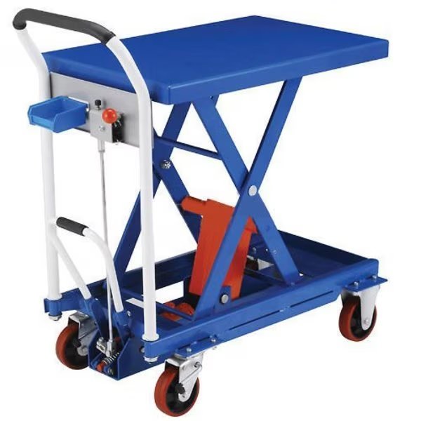 Mobile Scissor Lift Table with Hook-on Bin, 29 x 19 Platform, 660 Lb. Capacity, Global Industrial, Mfr#: 954850