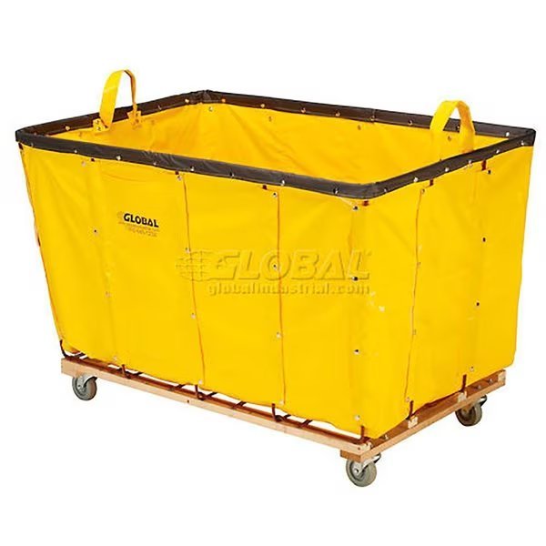 24 Bushel Yellow Vinyl Basket Bulk Truck, 53-1/4L x 36-1/4W x 30-1/2H, Global Industrial, Mfr#: 241986YL