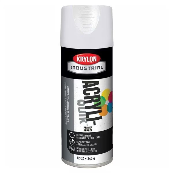 Primer, White, Flat Finish, Krylon, Mfr#: K01315A07