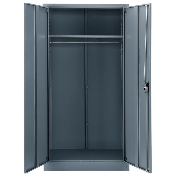 Assembled Wardrobe Cabinet, 36x18x72, Gray, Global Industrial, Mfr#: 270032GY