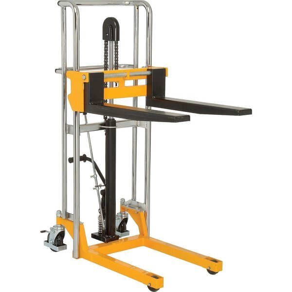 Manual Lift Stacker, 47 Lift, 880 Lb. Cap., Global Industrial, Mfr#: 988934