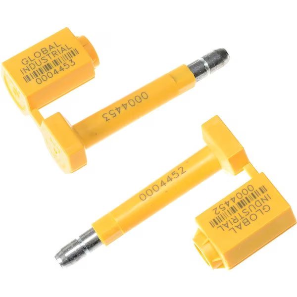 High Security Bolt Seal, Yellow, 50PK, Global Industrial, Mfr#: 670487YL