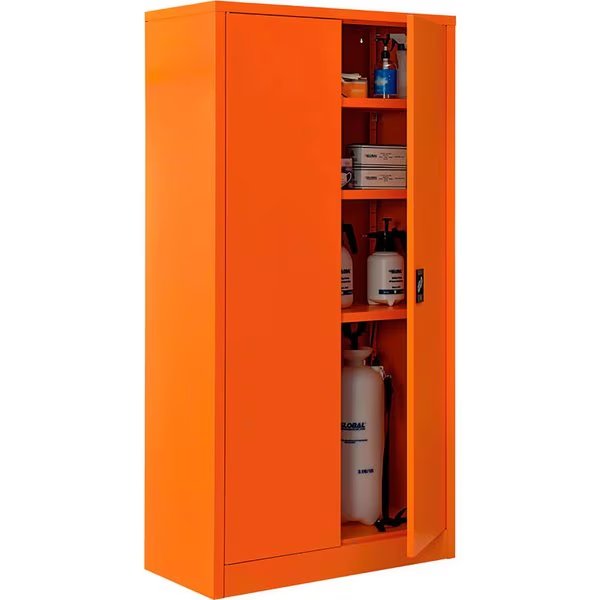 Emergency Preparedness Cabinet, 36Wx18Dx72H, Orange, Unassembled, Global Industrial, Mfr#: 237635OR