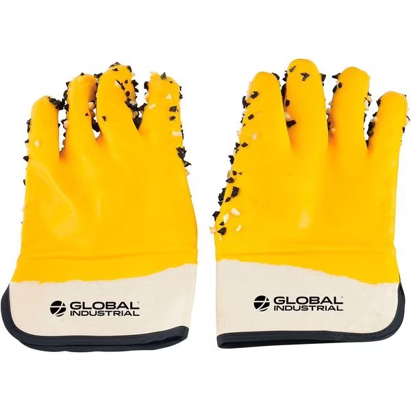 PVC Chip Safety Gloves, Yellow, Global Industrial, Mfr#: 716192