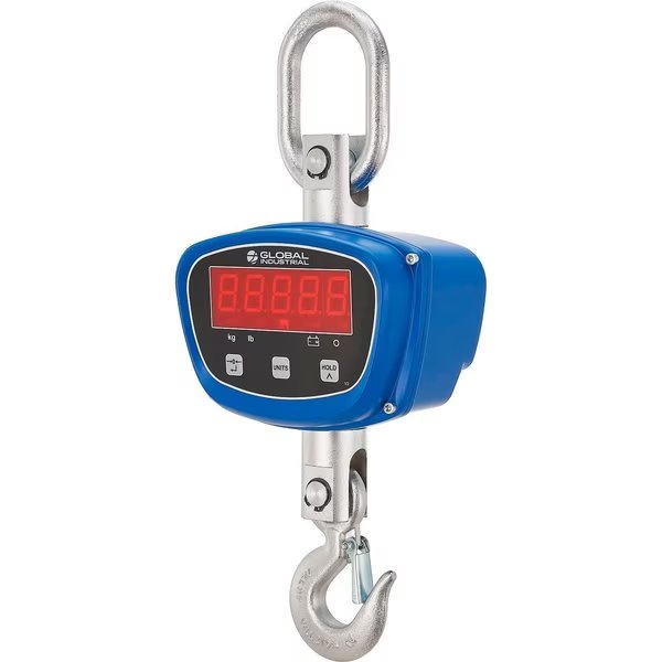LED Digital Crane Scale w/ Remote, 500 lb x 0.2 lb, Global Industrial, Mfr#: 412648