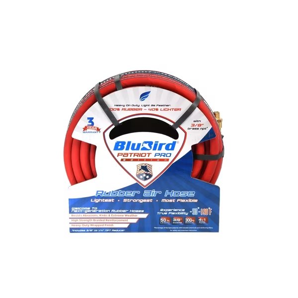 Blubird Patriot Pro Air Hose 3/8 In. X50 Ft. 300 P, Rmx Industries, Mfr#: BLBPP3850