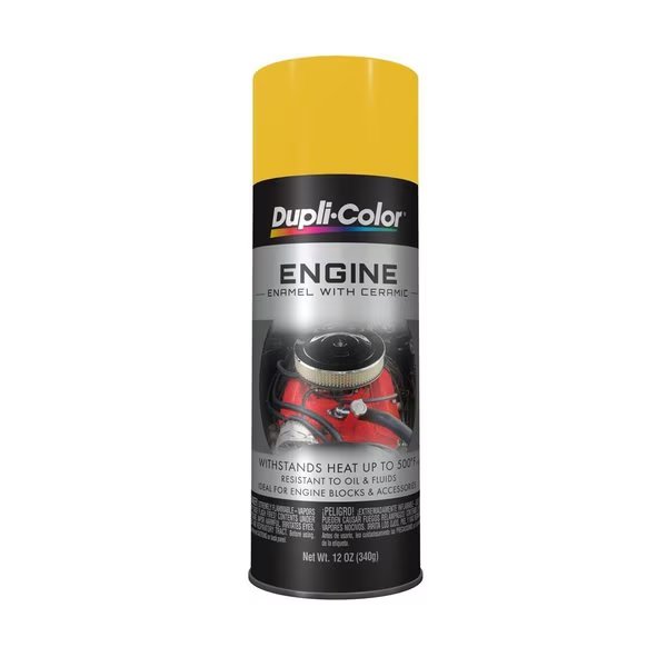 Engine Enamel Paint, Daytona Yellow, 12 oz Can, Contains Ceramic Resins, Krylon, Mfr#: DE1642