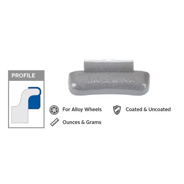 15 oz Coated Mag Weight Box of 25, Wegmann Automotive, Mfr#: PWWMC150N