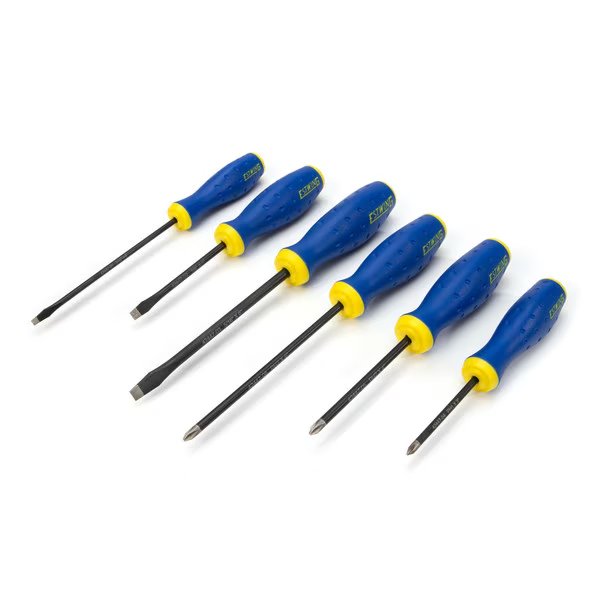 6-Piece Phillips and Slotted Magnetic Diamond Tip Screwdriver Set, Estwing, Mfr#: 42447