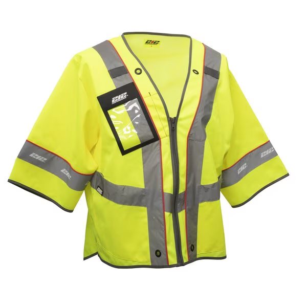 Premium Multi-Purpose Hi-Viz Safety Vest with Badge Pocket, Large, 212 Performance, Mfr#: VSTPREM-8810