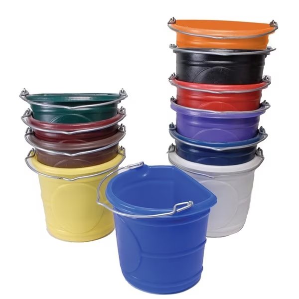 Flat Back Water Bucket 20 Qt. RED, Horsemens Pride, Mfr#: 1161-RE