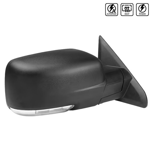 Dodge Ram Right Towing Mirror Power Heated- Black 13-19, Spec-D Tuning, Mfr#: RMV-RAM13HP-AT-FS-R