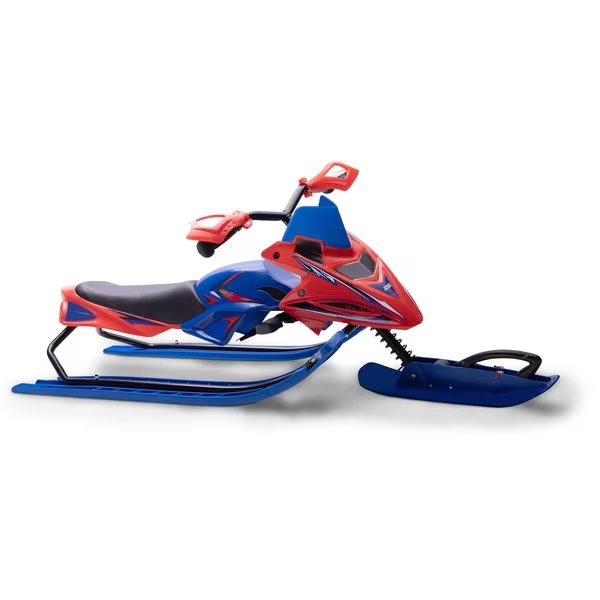 Machrus Frost Rush Moto Snow Bike Sled with Handlebar Grips, Retractable Pull Cord & Dual Foot Brake, Machrus, Mfr#: FRSL-MS-RB