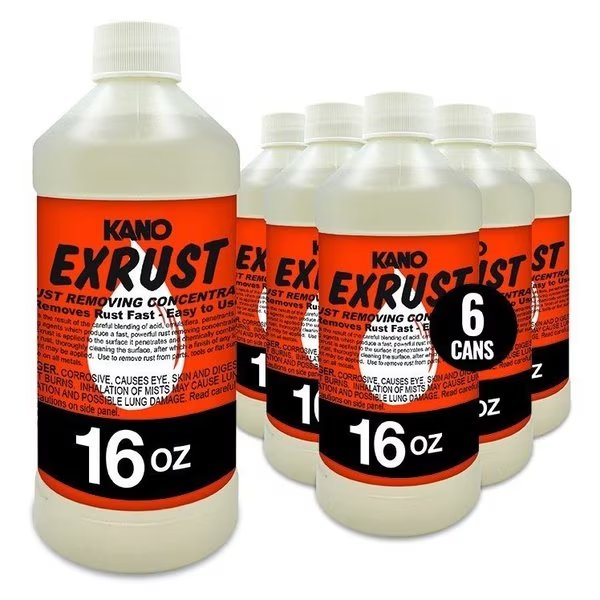 Exrust 16Oz Industrial Grade Rust Remover, 6PK, Kano, Mfr#: AZEX161C6