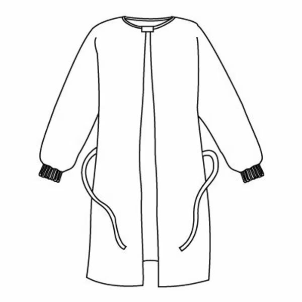 ProVent Wrap-Around Gown, Knit Cuffs, White, 3X, 30PK, Kappler, Mfr#: PVS101WH--3X