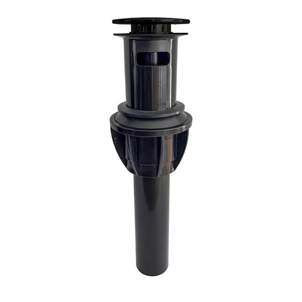 1-1/4-in Plastic Push Button Sink Bathroom Drain w/Overflow, Matte Blk, Keeney Mfg, Mfr#: K820-72MB