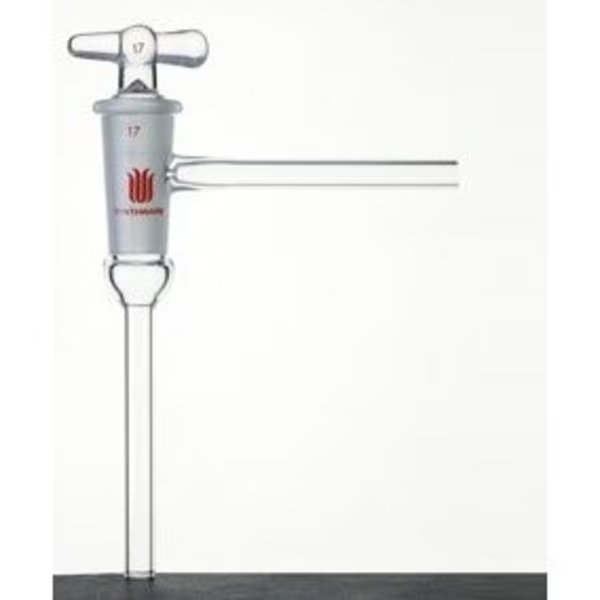 STOPCOCK, GLASS, HOLLOW PLUG, 90°, HGH VACUUM, 6mm, 17. 35/50, 12mm, Synthware, Mfr#: S711756