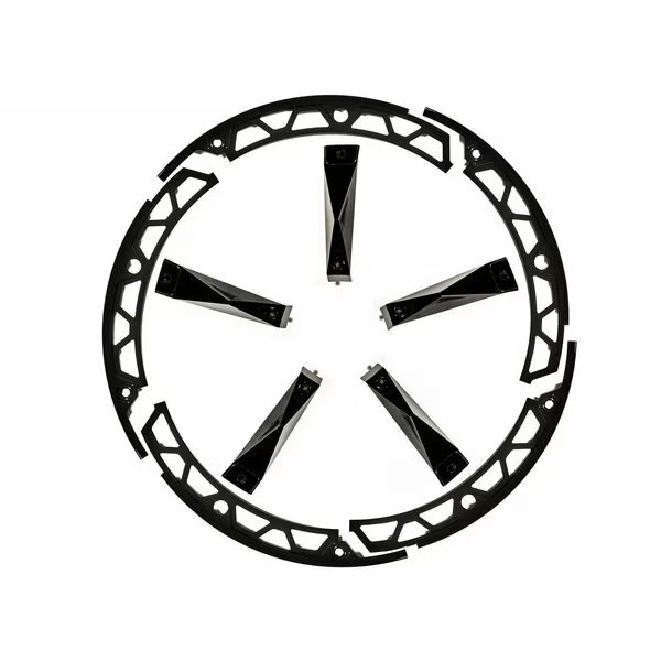 Fits GD04 Series 20 x 10 Size Rims Black Plastic Set Of 5 Equips One Wheel With Screws, Grid Wheels, Mfr#: 4A20100BIN