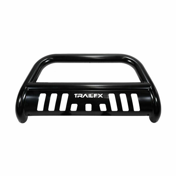 BULL BAR Powder Coated Black Steel 3 Inch Diameter With Skid Plate With Holes For Optional Ligh, Trailfx, Mfr#: B0040B
