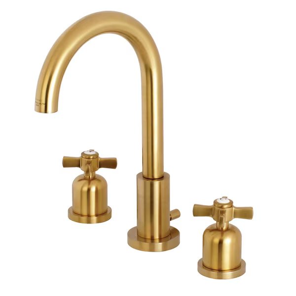 Millennium Widespread Bathroom Faucet, Brushed Brass, Fauceture, Mfr#: FSC8923ZX