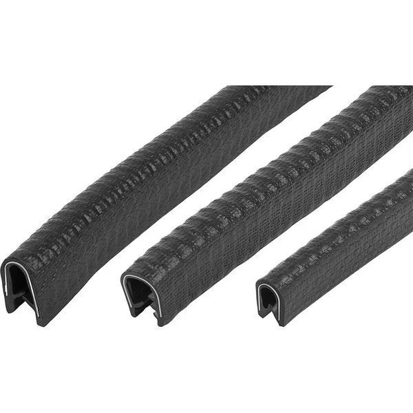 Edge Protection Profile Without Seal 50000X10X14, 5, Form:B, Pvc Black L=50 Meters, Kipp, Mfr#: K1367.114X50000