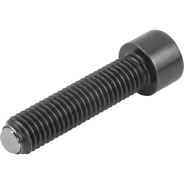 Ball-End Thrust Screw W Head, Form:B Flat Ball, M20, L=50, Carbon Steel, Comp:Ball-Bearing Steel, Kipp, Mfr#: K0380.22050