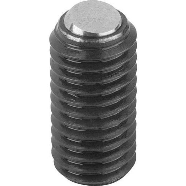 Ball-end Thrust Screws without head, with flattened ball, Kipp, Mfr#: K0383.20850