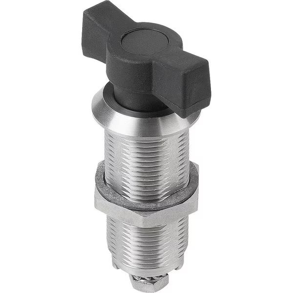 Quarter-Turn Lock Extended Housing, H=60, D=28, Stainless Steel, Kipp, Mfr#: K1352.0060