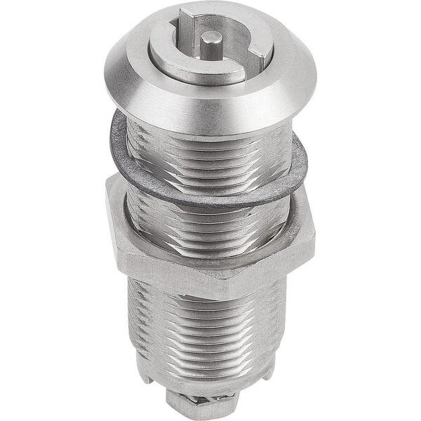 Quarter-Turn Lock Extended Housing, H=50, D=28, Stainless Steel, Kipp, Mfr#: K1352.4550