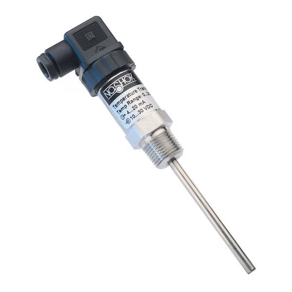 800 Series Temperature Transmitter, 20/240°F Temperature Range, 4-20mA Output, 1/2 NPT Process Connection, Hirschmann Connection, 6 in Stem, 6 mm Diameter, Noshok, Mfr#: 800-20/240-1-1-8-8-060-6