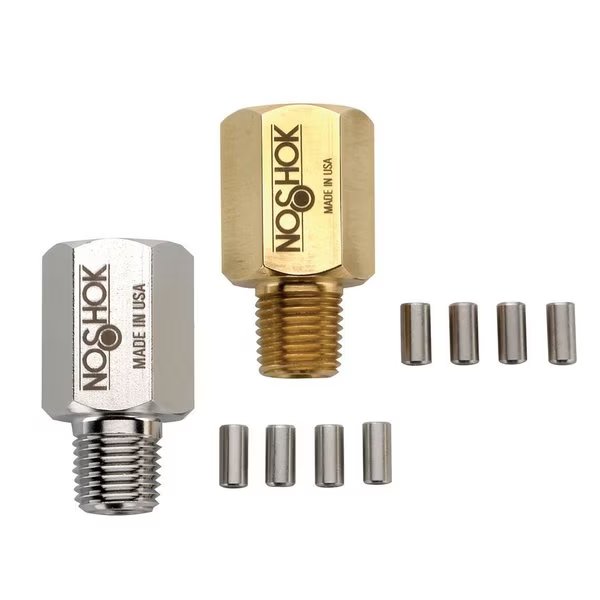 Piston Type Pressure Snubber, 1/4 NPT, Brass, Pressure Rating 6,000 PSI, Noshok, Mfr#: 1325