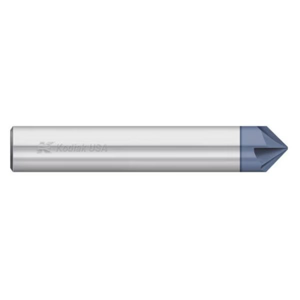 1/4 Carbide Chamfer Mill 4 Flute Single End ALTIN Coated, Kodiak Cutting Tools, Mfr#: 5553356