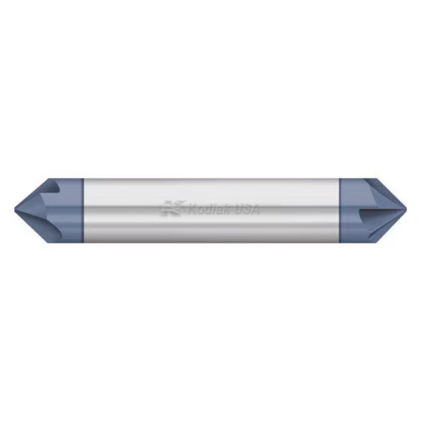 3/16 Carbide Chamfer Mill 4 Flute Double End ALTIN Coated, Kodiak Cutting Tools, Mfr#: 5554522