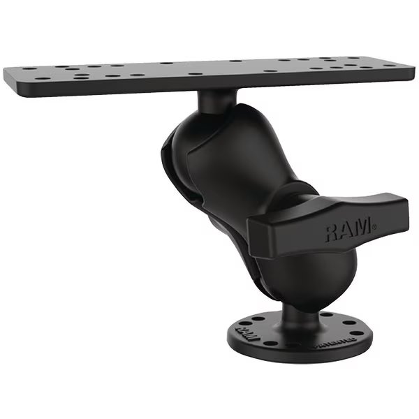 Ram 1.5" Ball Mount w/Short Double Socket Arms, Ram Mounts, Mfr#: RAM-111U-B