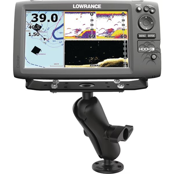 Universal D Size Ball Mount For 9"-12" Fishfinders & Chartplotters, Ram Mounts, Mfr#: RAM-D-115