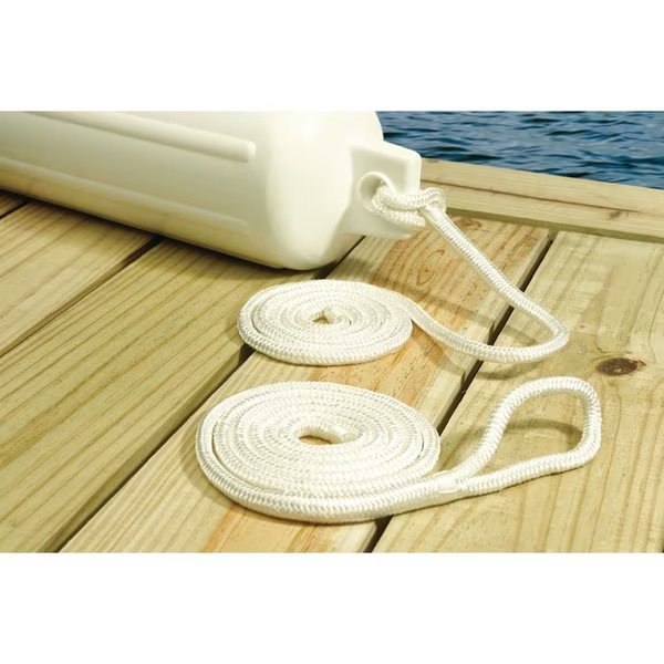 Double Braided Nylon Fender Line (2 Per Pack), 2PK, Seachoice, Mfr#: 40961