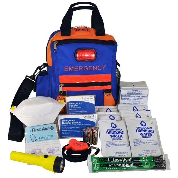 SecurEvac High-Visibility/Safety Grab-and-Go Essentials 3-DAY Emergency Kit, Lifesecure, Mfr#: 80800