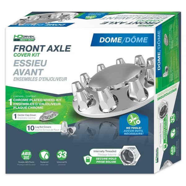 WK Plastic Fr Axle Dome Screw On 33mm, Hd Driven, Mfr#: 076-08608