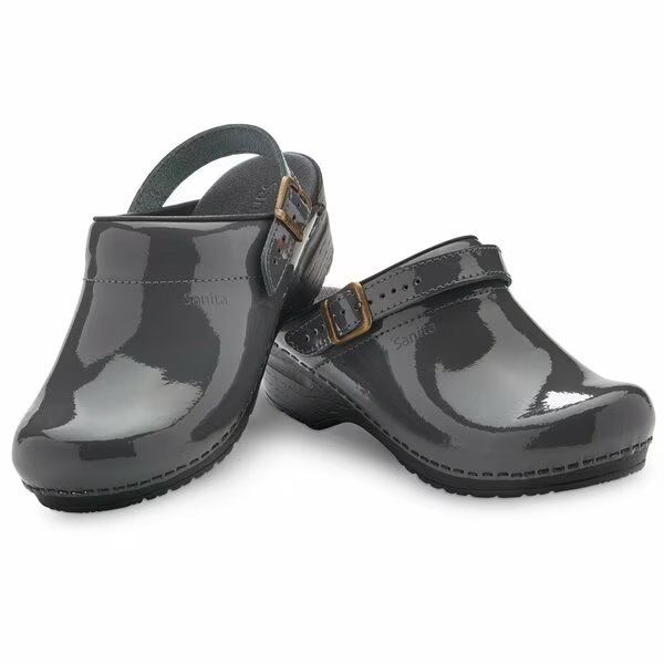 ESTELLE Women's Open Back Clog in Steel, Size 6.5-7, PR, Sanita, Mfr#: 470638-056-38
