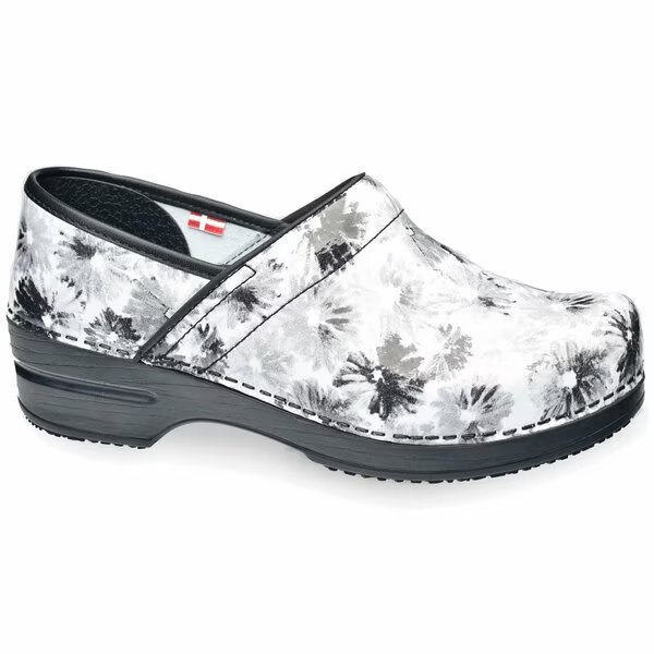 INKWELL Women's Open Back Clog in Black Brush Blot, Size 10.5-11, PR, Sanita, Mfr#: 479656-002-42