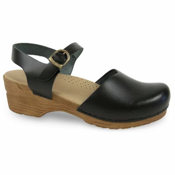 SANSI Women's Closed Toe Sandal in Black, Size 7.5-8, PR, Sanita, Mfr#: 474048-022-39