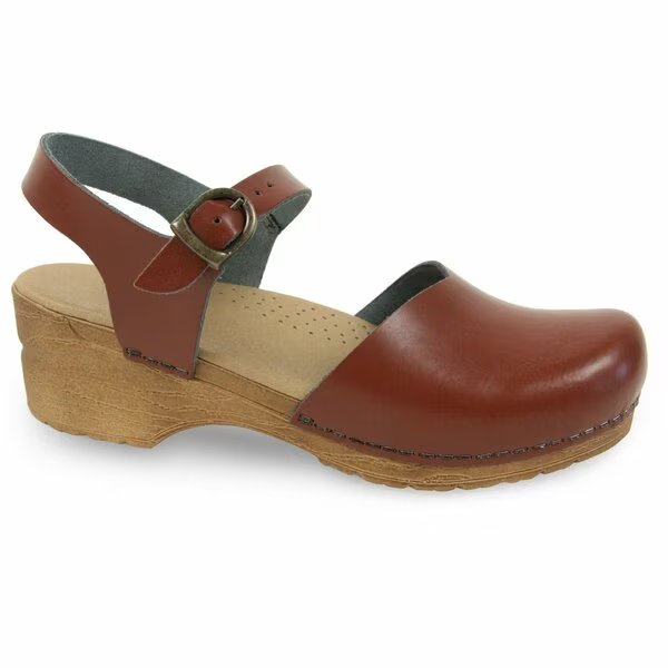 SANSI Women's Closed Toe Sandal in Chestnut, Size 5.5-6, PR, Sanita, Mfr#: 474048-003-37
