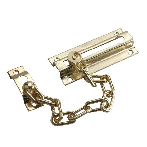 3 12inch 89 mm Chain Door Guard, Brass, Richelieu, Mfr#: 212BR